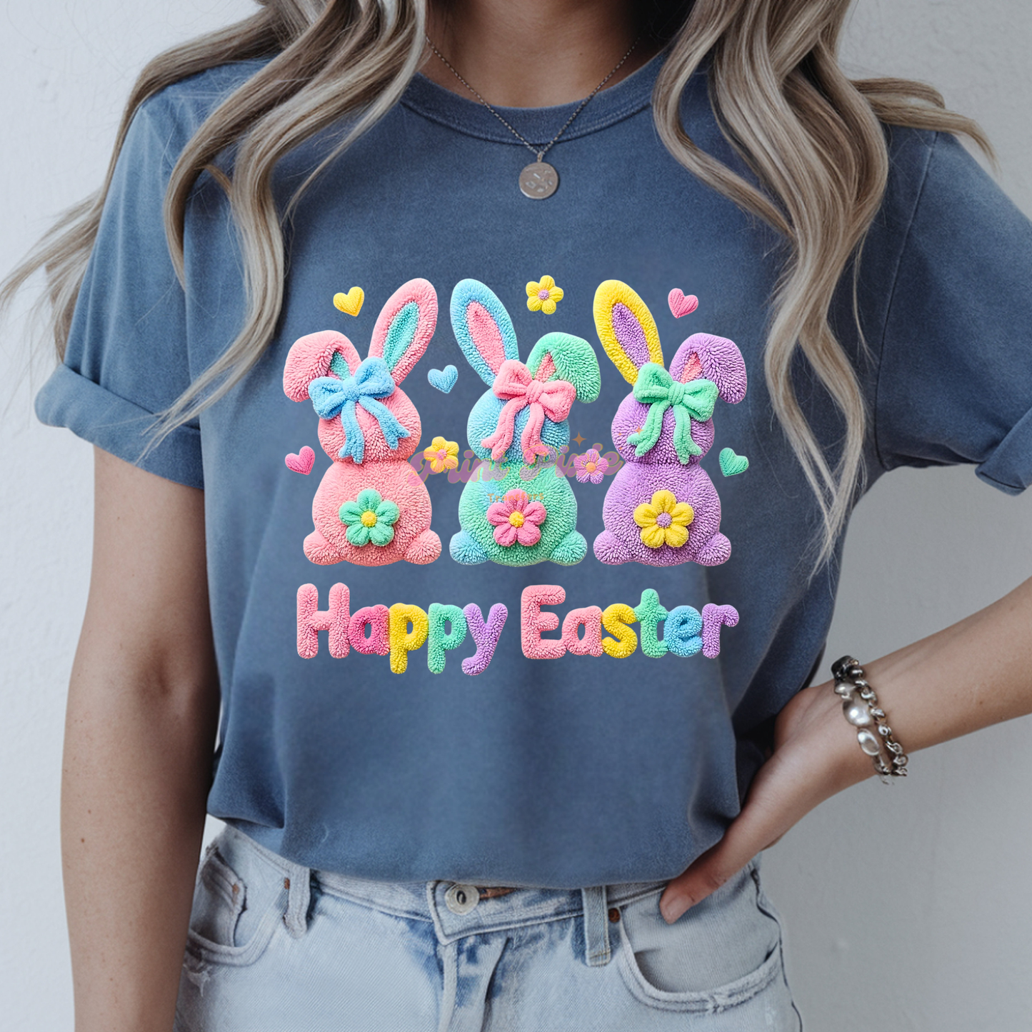Latch Hook Happy Easter Day Ready to Press (RTP) DTF TRANSFER