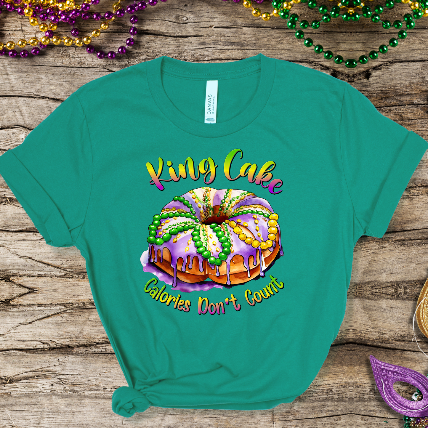 King Cake Calorie's Don't Count Mardi Gras Ready To Press (RTP) DTF TRANSFER