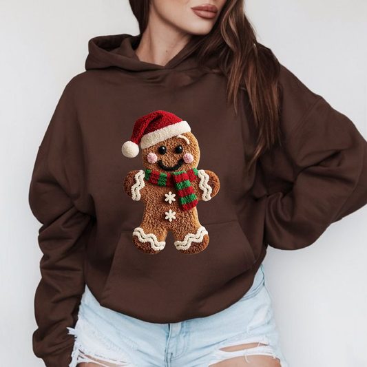 Faux Yarn Gingerbread Cookie Ready to Press (RTP) DTF TRANSFER