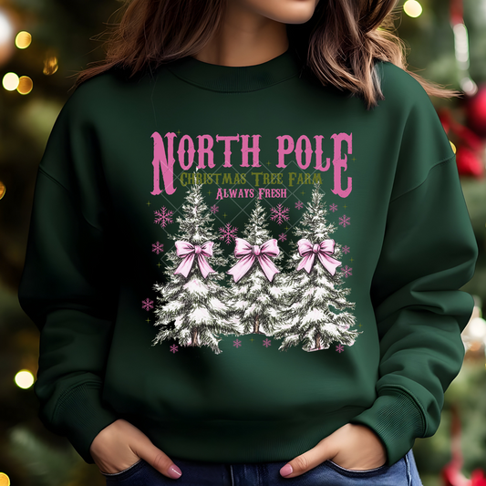 North Pole Christmas Tree Fram Ready To Press (RTP) DTF TRANSFER