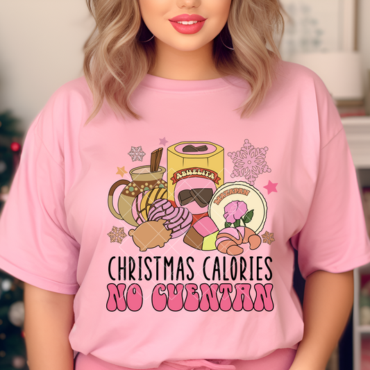 Christmas Calories No Cuentan Ready To Press (RTP) DTF TRANSFER